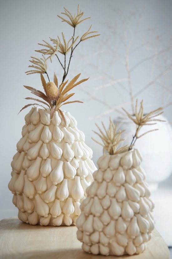 Light & Living Vase Knoblauch 47cm - Creme