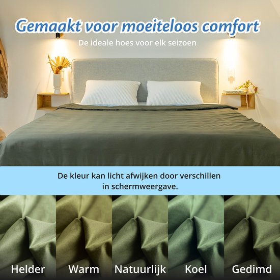 Bezug für Ellas Schmusedecke 200 x 200 CM - 11 KG & 13 KG - Bezugshülle aus 100% Bio-Baumwolle - Olivgrün