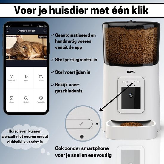 BOME Feeder - Kamera und Audio - Inklusive SD-Karte - Weiß