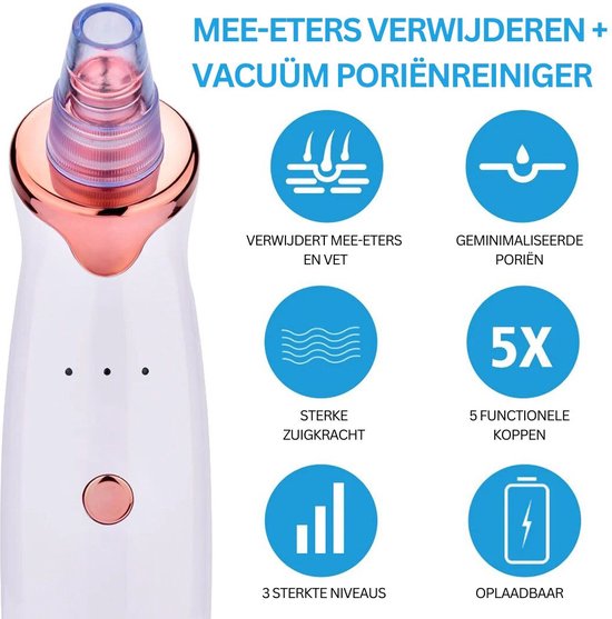 DAKANNA® - Mitesserentfernung - Mitesserentferner - Mitesserentferner - Gesichtspflege - Elektrisch - Akne - Vakuum - Hautpflege - Multitool Set