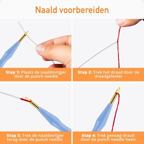 Happy Goods Punch Needle kit 2 designs SEA VIEW - Stickrahmen mit Sticknadeln und Stickgarn - 18 Farben Set - Komplettes kreatives Hobby vorgedrucktes Stickereiset für Erwachsene - Hobby