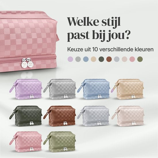 Skycases Travel Essentials - Kulturtasche und Make-up-Organizer - wasserdicht und kompakt - geeignet für Reisen und den täglichen Gebrauch - Unisex - Pink