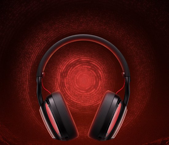 Picun G1 - 2.4GHz Wireless Gaming Headset - Over-Ear-Kopfhörer - Mit Mikrofon - PC/PS4/PS5/Nintendo Switch - Schwarz rot