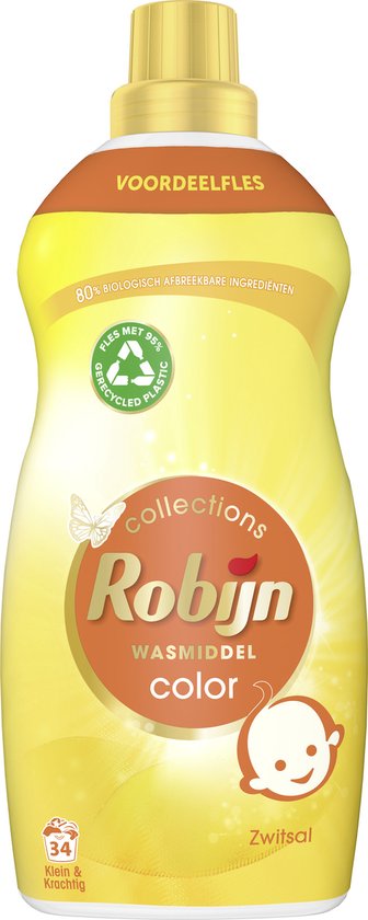 Robijn Klein & Krachtig Collections Color Zwitsal Flüssigwaschmittel 34 Wäschen