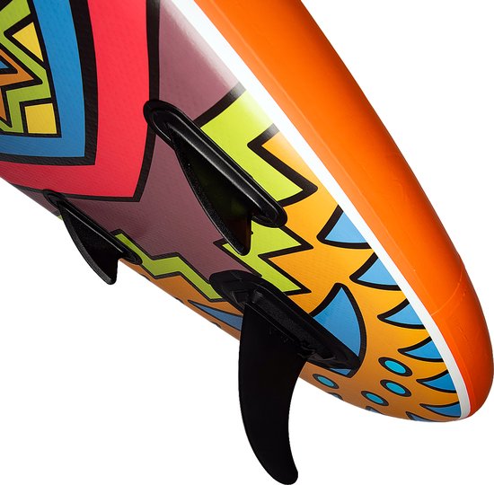 Matchu Sports SUP board Deluxe - Stand up paddle board - 320x81x15 - Aufblasbar - Premium Qualität