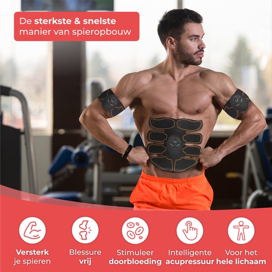 Nuvance - Elektrischer Bauchmuskeltrainer - EMS-Trainer - Bauchmuskeltrainer - Sixpack-Trainer - EMS-Muskelstimulator