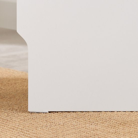 SoBuy Schmaler Nachttisch mit Schublade und offenem Regal - 25 x 35 x 60 cm - Platzsparendes Design - MDF - Skandinavischer Stil - Holzfarbe