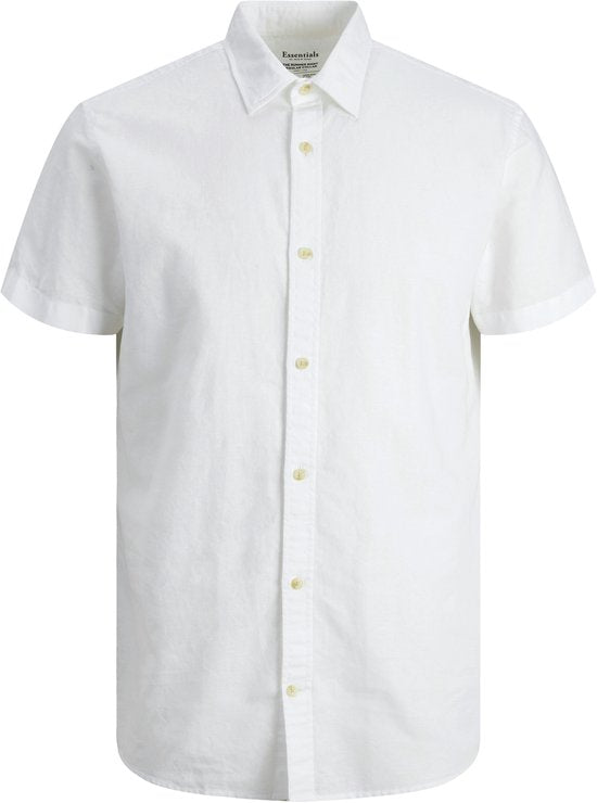 Jack & Jones - Herrenhemden Sommer Kurzarm - Weiß - Größe XL