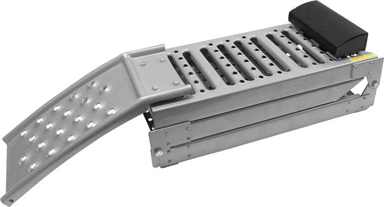 Carpoint Auffahrrampe – ausklappbar – Länge 160–200 cm – Breite 25 cm – Tragkraft 250 kg – Maximale Auffahrhöhe 55 cm – Aluminium – rutschfest