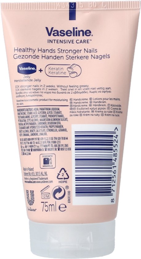 Vaseline – Handcreme – Gesunde Hände, stärkere Nägel – 75 ml