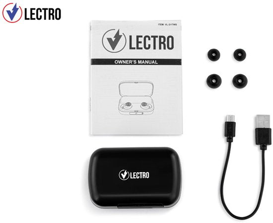 Vlectro - Bluetooth-Kopfhörer mit Ladeetui zum Aufladen Ihres Smartphones - 1 Set