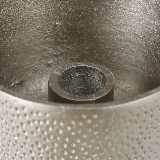 Casa Vivante Dakar Kerzenleuchter - H22 x Ø11 cm - Aluminium - Antik Silber
