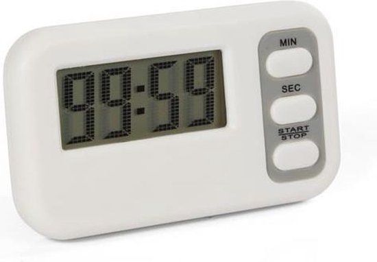 Velleman Digitaler Countdown-Timer, Alarm, LCD, Aufwärts- und Abwärtszählung, max. 99 min 59 sec, ideal für die Küche