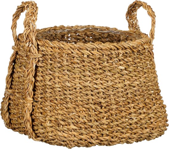 Mica Decorations Pflanzenkorb - 3er-Set - H25 x Ø35 cm - Braun
