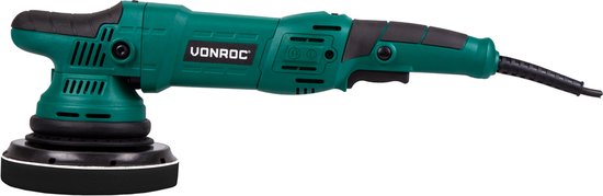 VONROC Exzenterpolierer - Polierer - 1050W - Ø150MM - Softstart - Inkl. 4 Scheiben, Stützteller & Tasche