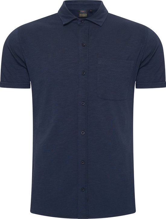 Mario Russo Kurzarmhemd - Hemd Männer - Polohemd Männer - t shirt Männer - M - Marine