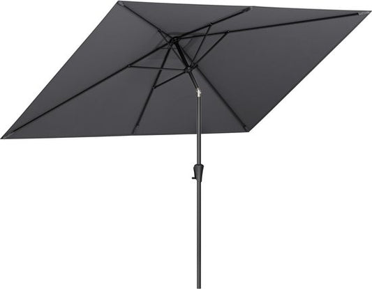 LifeGoods Sonnenschirm - Garten - 200x300cm - 30° neigbar - Wasserdicht - UPF50+ - Dunkelgrau