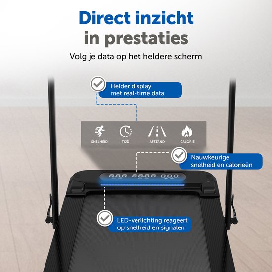 ACTYV Laufband Zusammenklappbar 1-12km/h mit 6% Steigung Funktion - Inklusive Schmieröl, Schutzmatte - Laufband - Walking Band - Walking Pad - Für Zuhause - Elektrisch - Zusammenklappbar V3