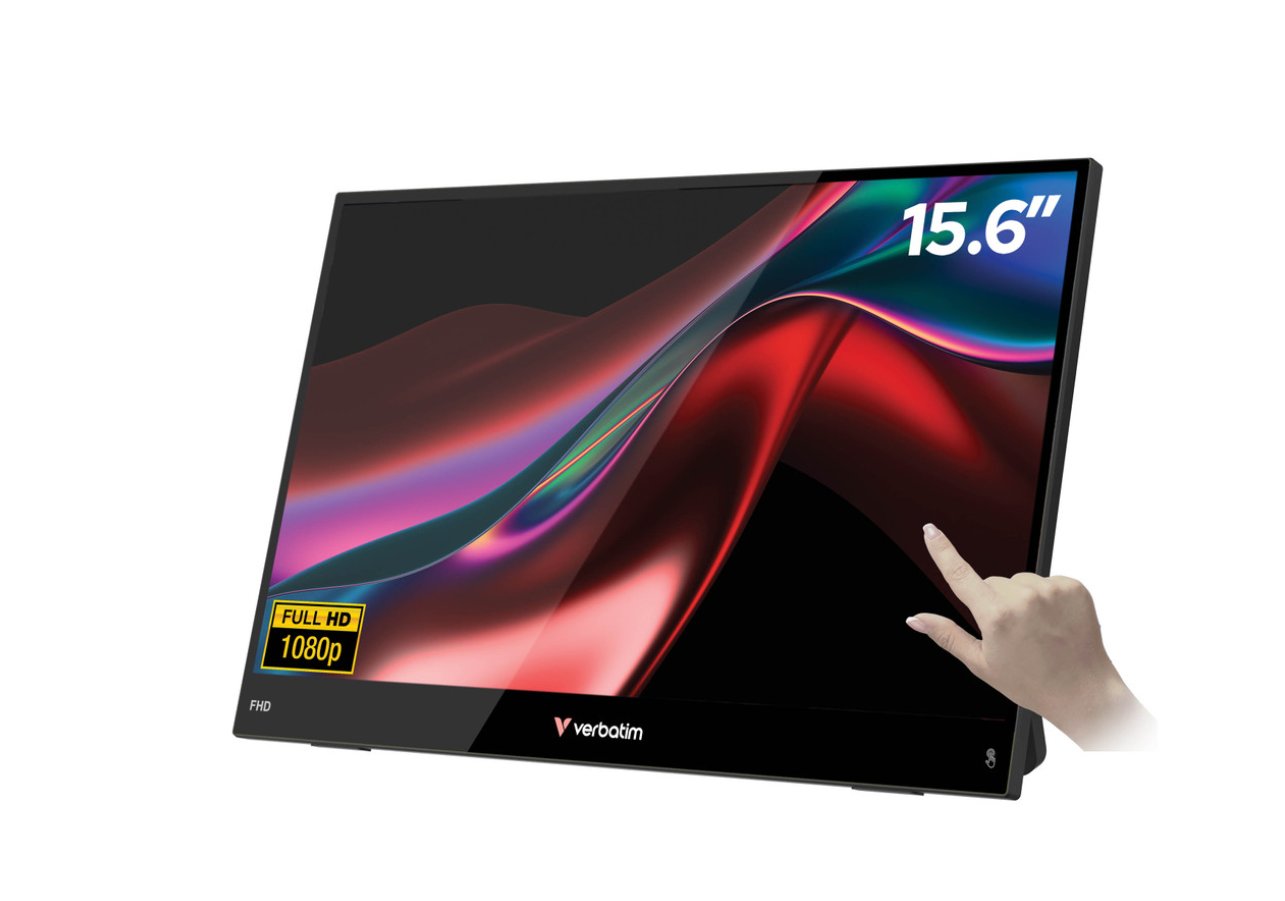 Verbatim Portable Touch Monitor 15,6 Zoll - Full HD 1920x1080 - Touchscreen - Schwarz