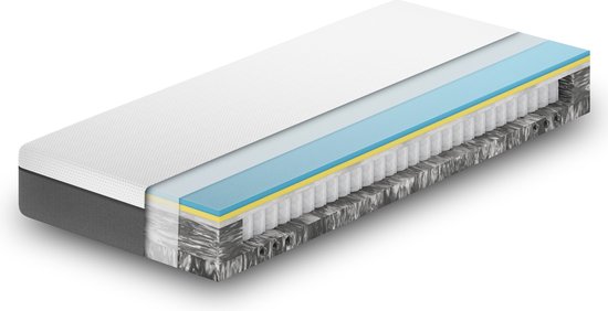 Emma Hybrid-Taschenfederkernmatratze - 250 Federn p/m2 - 90 x 200 cm - Medium