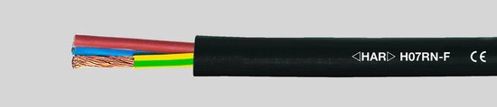 Helukabel 37045 Gummikabel H07RN-F 4 G 1,50 mm² Schwarz 100 m