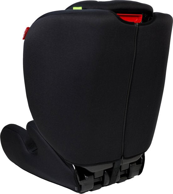 Carkids I-Size-Kindersitz Luca – Entspricht der Norm I-Size R-129 – Für Kinder von 76 bis 150 cm – Verstellbare Kopfstütze – Schwarz/Rot