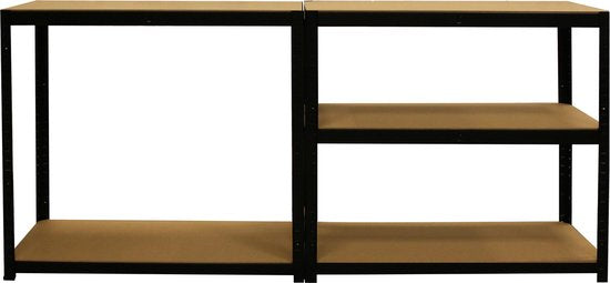 ERRO Rack - 5 Fachböden - 40x90x180 cm - 175 kg - Schwarz