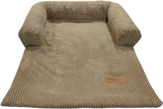 By Cee Cee Original Hundedecke Bank - Hundedecke Bank - Hundekorb - Premium - Vollständig reißfest - Rippengewebe - Mocha Taupe - 75x90 - Größe S