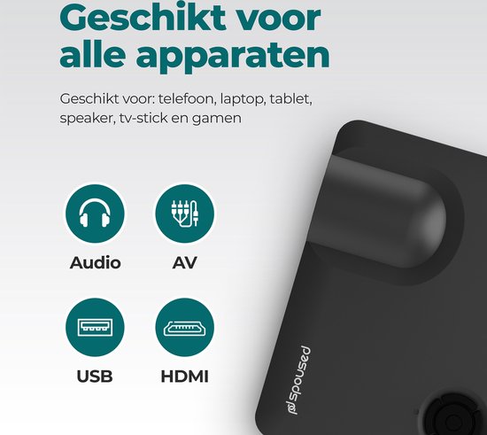 Spoused Beamer - Full-HD - 11.000 Lumen - Streaming von Ihrem Telefon mit WiFi - Mini-Beamer - Schwarz
