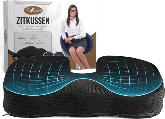 Softsie Sitzkissen Orthopädische und ergonomische - Bounce Kissen - Sitzkissen - Keilkissen - Auto - Sitzkissen