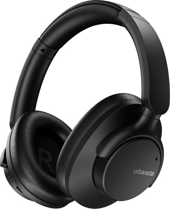 Urbanista Valencia Wireless Kopfhörer Over-Ear - Aktive Geräuschunterdrückung - 50h Akkulaufzeit - Schwarz