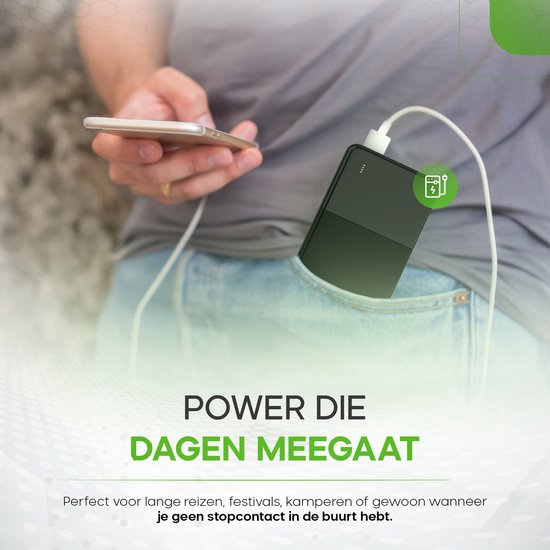 iSetchi BoostMax - Universal Powerbank - 30000 mAh - Externer Akku - Notfallpaket - USB-C & Micro USB - Tragbares Ladegerät - 22.5W Schnellladung - Schwarz