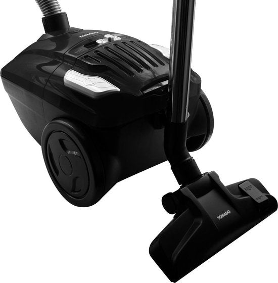 Tomado TVC3003B - Leistungsstarker Staubsauger mit Beutel - HEPA-13-Filter - Kabellänge 9 Meter - Extra leise - Schwarz