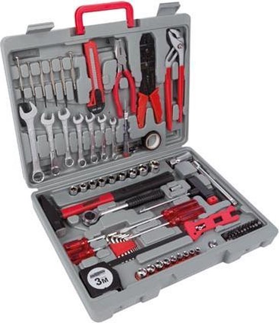 Toolland Gefüllter Werkzeugsatz im Koffer, 555-teilig, inklusive praktischem Aufbewahrungskoffer, mit umfangreichem Sortiment und Zubehör