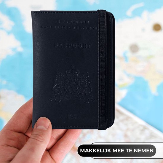 EverNeeds Reisepassetui - Reisepasshalter - Reisepasshüllen - PU-Leder - Schwarz