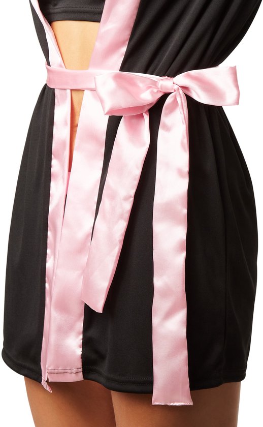 Dressforfun Faschingskostüm Boxer schwarz/rosa – Damen – Größe M