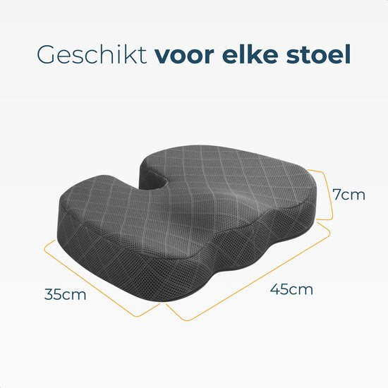 Sitzkissen Orthopädische - Relief unteren Rücken, Steißbein & Hüften - Ergonomische Bounce Kissen - Memory Foam Wedge Kissen - Für Stuhl & Bürostuhl - Alyze