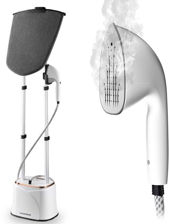 Flowsteam PRO Wäschedampfer – 1950 W – 2,2 L – 150 min – Inkl. Bügelbrett - Weiß
