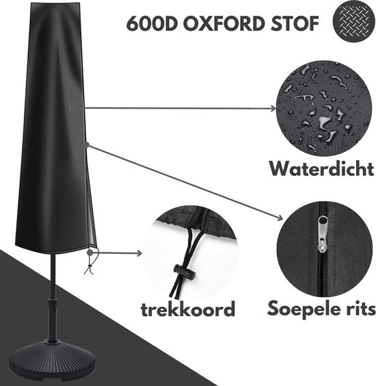 VAIVE Wasserdichter Sonnenschirmbezug 600D mit Reißverschluss - Für schwimmenden Sonnenschirm und stehenden Sonnenschirm