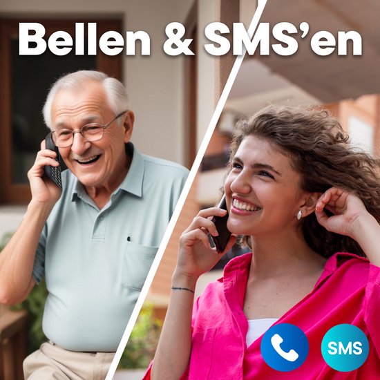 Denver Seniorenhandy 4G - Große Tasten - SOS-Taste - Ladestation - GSM - Simlock-free - Bluetooth - BAS24600L