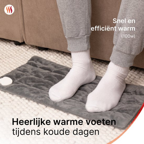 Seranova Weighted Electric Heat Pad for Back, Feet, Neck, Shoulders, Abdomen - Heizkissen - Heizkissen - Waschmaschine - 60x30cm - Grau