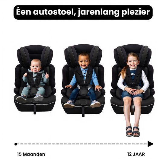 Oemmie Autositz i-Size - Autositze - Autokindersitz - Autositz - Gruppe 1/2/3 (67-150cm) - Schwarz