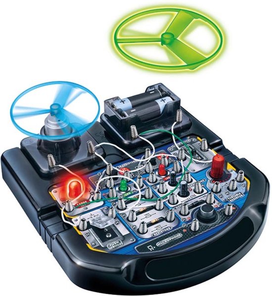 Velleman Elektronisches Projekt-Kit für Kinder ab 8 Jahren, entdecken Sie die Grundlagen der Elektronik mit 18 spannenden Experimenten, pädagogischen und interaktiven Spaß, LED, Lüfter und Sound