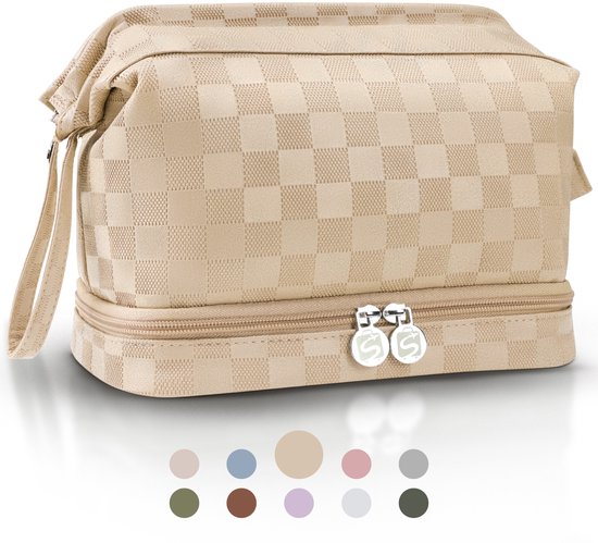 Skycases Travel Essentials - Kulturtasche und Make-up-Organizer - wasserdicht und kompakt - geeignet für Reisen und den täglichen Gebrauch - Unisex - Gold