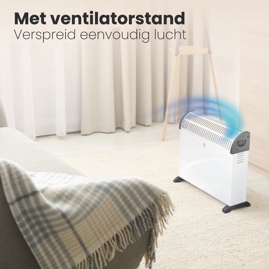Auronic Elektrokonvektor - 750/1250/2000 Watt - mit Gebläse - Heizung - Heizlüfter - Weiß