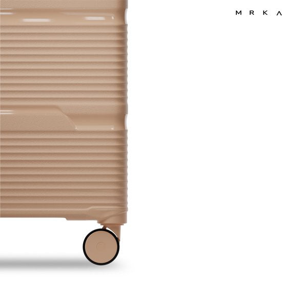 MRKA® Milano – Reisekoffer Medium (M) – Taupe – Koffer – Koffer – Großer Koffer – Koffer für das aufgegebene Gepäck – Koffer Medium – Koffer 20 kg - Reisekoffer - Koffer - Koffer aus Polypropylen - Leichtgewicht - TSA-Schloss - Zahlenschloss - 360°-Rollen