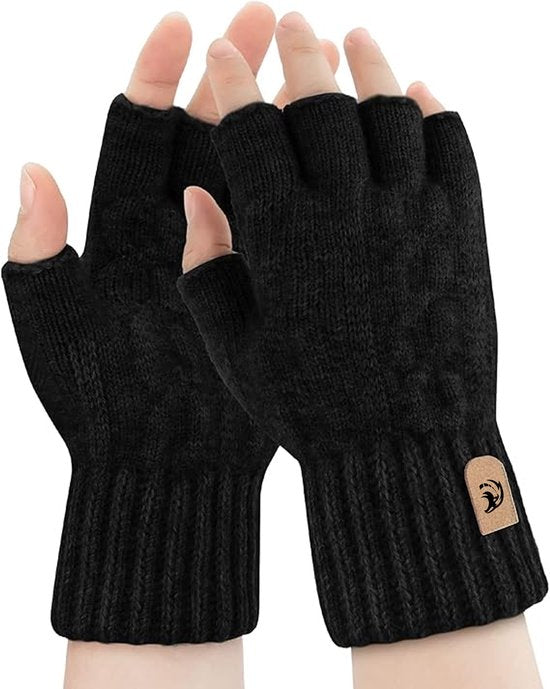 Travelhawk Fingerlose Handschuhe - Damen und Herren - Fingerlose Handschuhe - Einheitsgröße - Schwarz