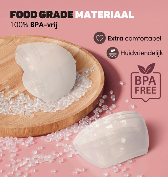 Vulpes Goods® Babycare - Leakshell - Muttermilchauffangbehälter - Milchauffangbehälter - tragbarer Becher - freihändig - Muttermilchauffangbehälter - Leakshell - Brustschale - Muttermilchauffangbehälter - BPA frei - 60ML Auffangbehälter