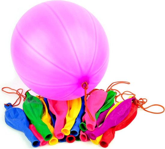Partizzle 36x bunte Latex-Luftballons - Großer Hüpfballon - Riesen-Box-Ballon-Geschenke - Grabbelton Treat Gifts - Für Kinder & Kleinkinder - XL / 45 cm