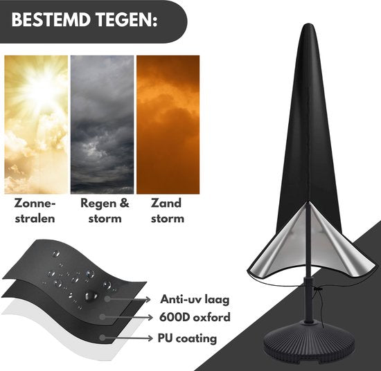 VAIVE Wasserdichter Sonnenschirmbezug 600D mit Reißverschluss - Für schwimmenden Sonnenschirm und stehenden Sonnenschirm